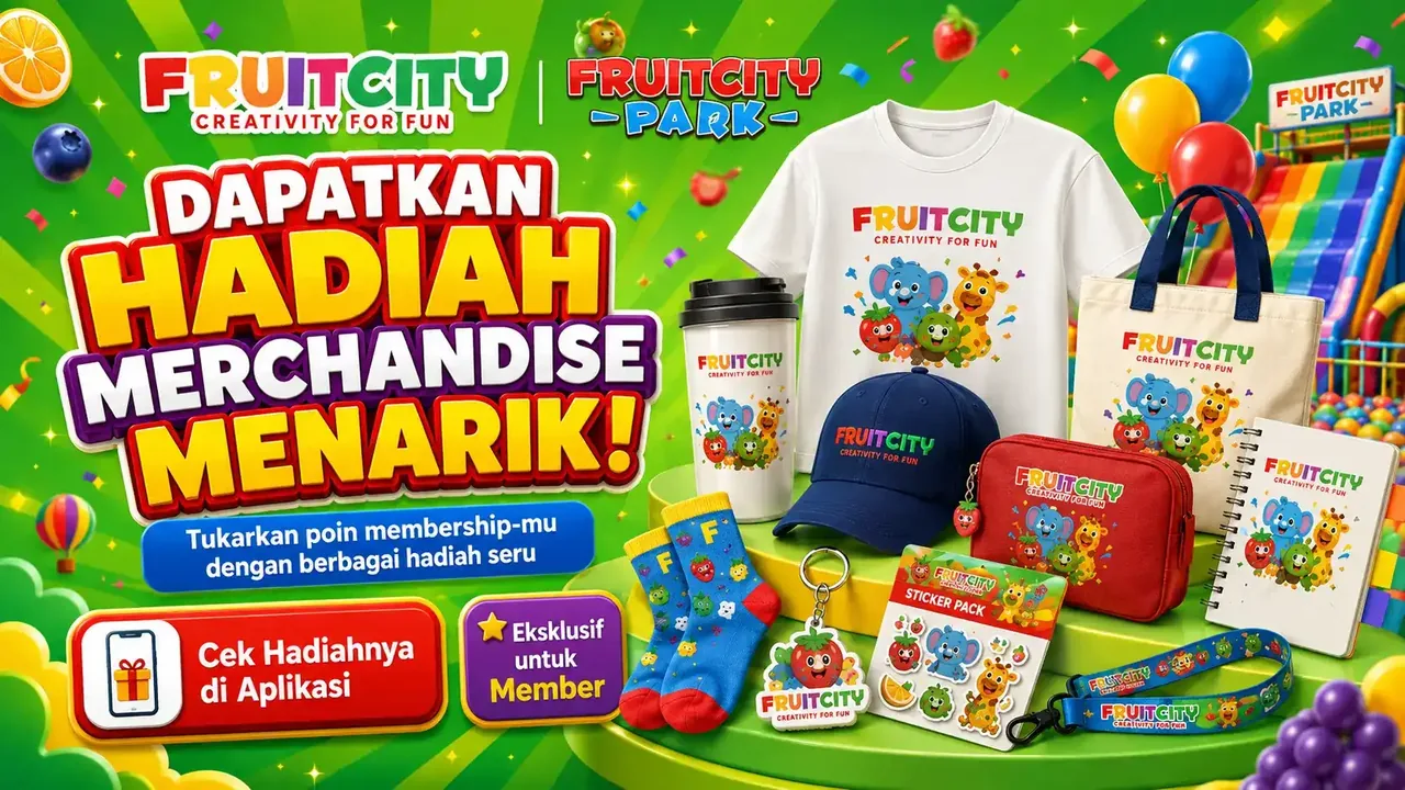 Tukarkan poin membership Anda dengan hadiah merchandise FRUITCITY